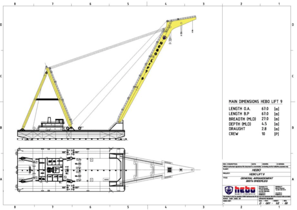 Dimensions of Hebolift 9